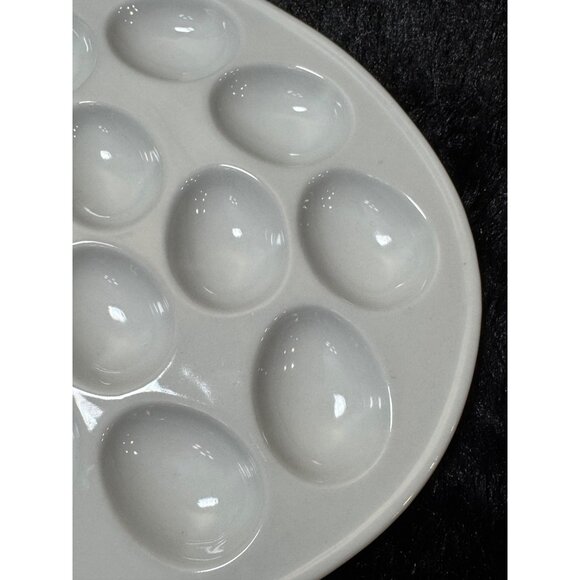 Cordon Blue Ceramic Egg Serving Tray White 12 Slot - Picture 3 of 7